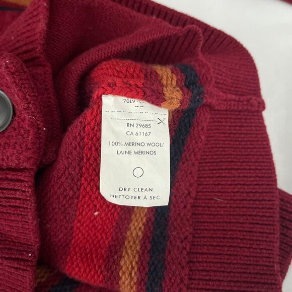 Pendleton Starburst Stripe Merino Wool Button Front Cardigan Sweater Womens S - Picture 9 of 14